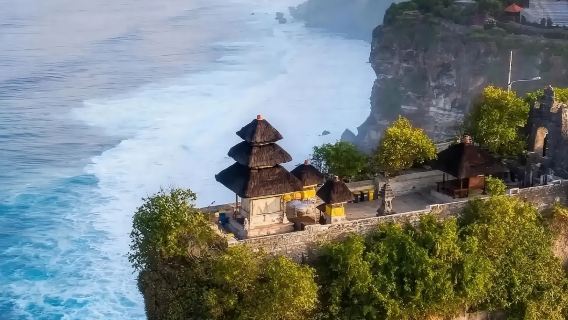 Bali Uluwatu Temple - Cliff Road - Melasti + Jimbaran Beach 1-day tour