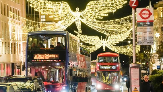 London Christmas Night Lights Tour [Giant Christmas Tree/Night Photography/Double-Decker Bus/English-Speaking Guide]