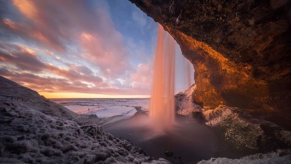 Reykjavik: combinazione costa meridionale, escursione sul ghiacciaio e aurora boreale