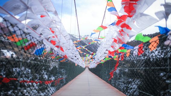 Parc naturel de Partridge Mountain - domaine skiable : voyage en groupe d'une journée en chinois - profitez pleinement des coutumes ethniques