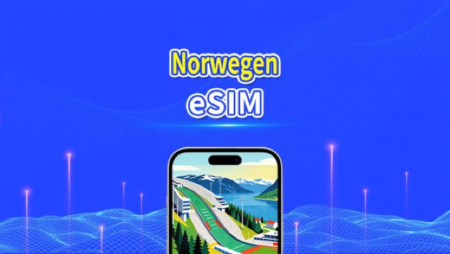 Norwegen eSIM | 5G/4G | Hochgeschwindigkeits-Daten | 24 Stunden | 1-30 Tage | QR-Code