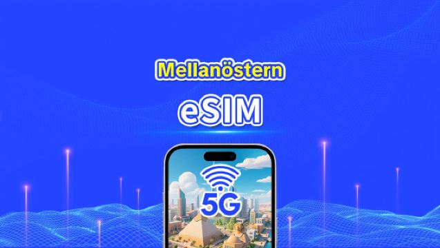 Mellanöstern flera länder eSIM | 5G/4G | Hög hastighet | 24 timmar | 1-30 dagar | QR-kod