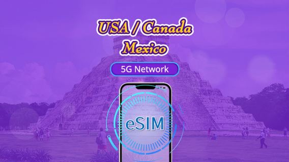 USA/Canada/Mexico 5G eSIM | Supports Google Maps / TikTok / ChatGPT | Daily/Total Data Plans | Calendar Day Billing | 1–90 Days | QR Code
