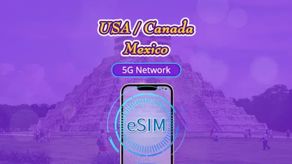 USA/Canada/Mexico 5G eSIM | Supports Google Maps / TikTok / ChatGPT | Daily/Total Data Plans | Calendar Day Billing | 1–90 Days | QR Code