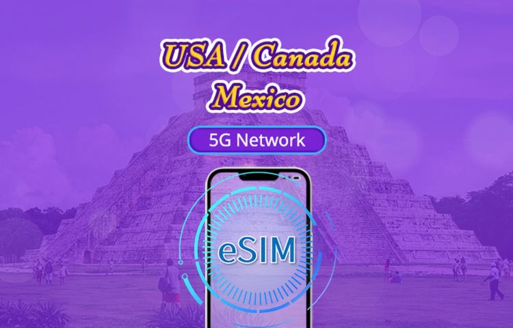 USA/Canada/Mexico 5G eSIM | Supports Google Maps / TikTok / ChatGPT | Daily/Total Data Plans | Calendar Day Billing | 1–90 Days | QR Code