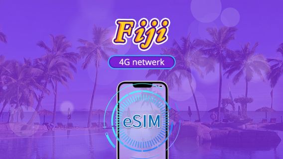 Fiji | 4G eSIM | Dagbundel/Data Bundel | Ondersteunt Tik Tok en chat GPT | 24-uurs facturering | 1-30 dagen | QR-code
