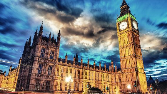 London by Night Sightseeing Open Top Bus Tour with Live Guide