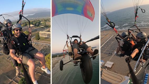 Paestum: Tandem Paragliding Flight over Greek Temples