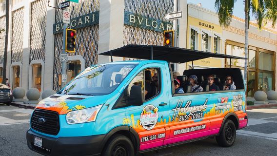 Hollywood, Beverly Hills & Celebrity Homes Tour by Open Air Bus