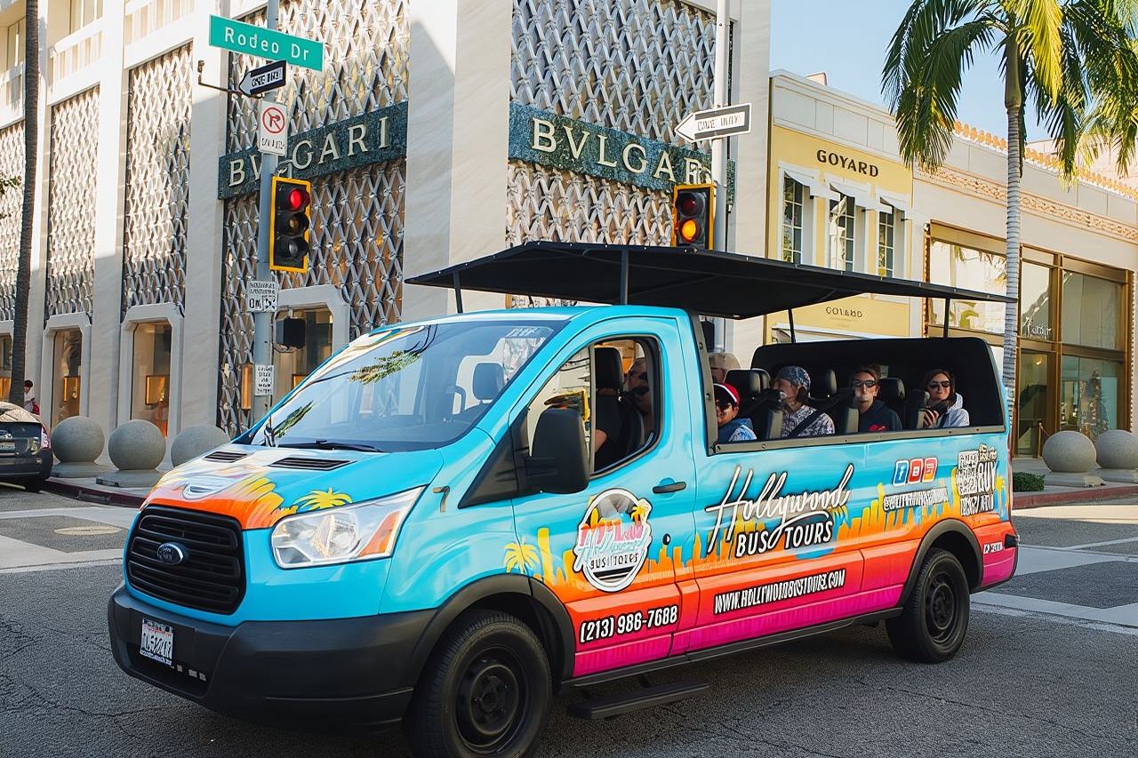 Hollywood, Beverly Hills & Celebrity Homes Tour by Open Air Bus 