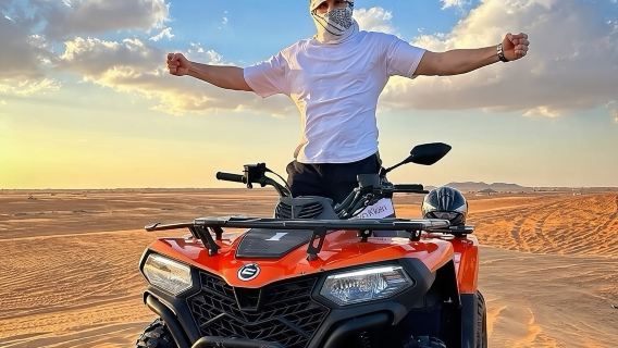 Quad Bike & VIP Dubai Desert Safari Camel Ride, Dinner, Shows