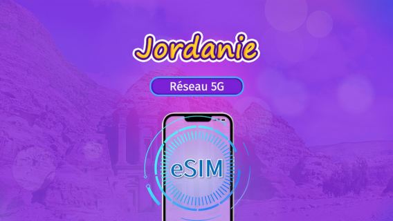 Jordanie|4G/5G eSIM|Forfait de données|Facturation sur 24 heures|30 jours|code QR