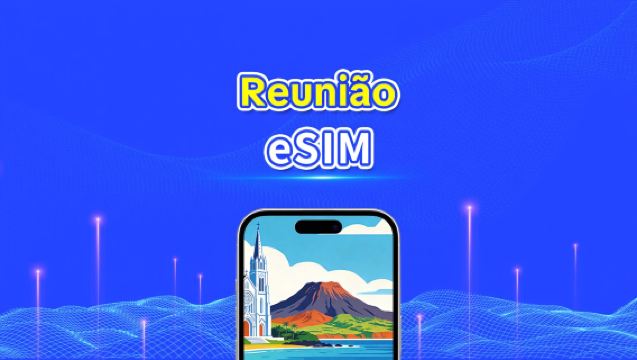 eSIM Reunião Francesa | Dados de alta velocidade | 4G | Pacote diário/de dados | Cobrança de 24 horas | 1-30 dias | Código QR