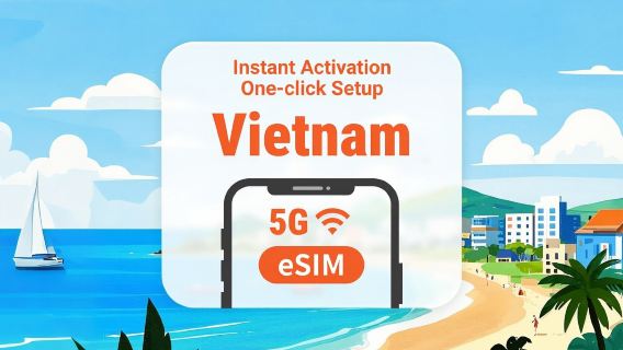 eSIM فيتنام 5G | ثلاث شبكات • جميع تطبيقات الذكاء الاصطناعي وTikTok | 1–30 يومًا | QR Code