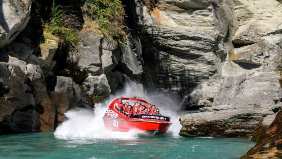 Expérience de bateau rapide à Queenstown, Nouvelle-Zélande - Bateau rapide Shotover Jet/Shark Boat/K Jet