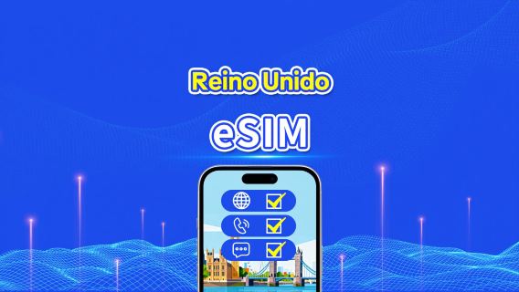 Reino Unido eSIM 5G | CTExcel (rede EE) | Pacote com chamadas incluídas | 7-30 dias | Cobrança por 24 horas | Código QR