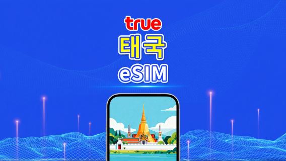 태국 TrueMove 5G eSIM | 총 데이터 패키지 / 무제한 데이터 | 1~30일 | 24시간 단위 과금 | QR Code