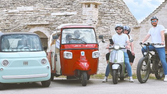 Audio Tour Alberobello with Bee Calessino/ e-Vespa /Fiat Mickey Mouse