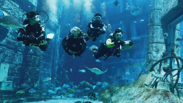 Dubai, UAE: 0.5hr Scuba Diving Experience at Atlantis The Lost Chambers Aquarium