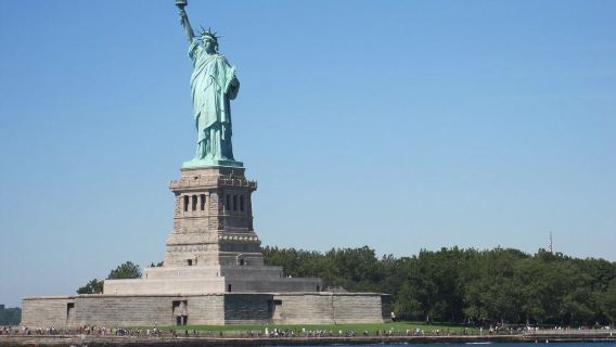 Statue of Liberty and the Immigration Museum at Ellis Island