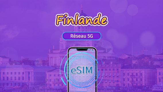 Finlande | eSIM 4G/5G | Forfait de données | Facturation 24h/24 | 7-30 jours | QR code