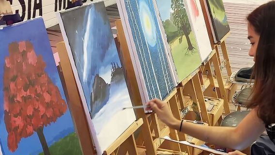 Cafe de Paris at 313@Somerset Spontaneous Art Workshop [Includes Beverage or Afternoon Tea Experience]