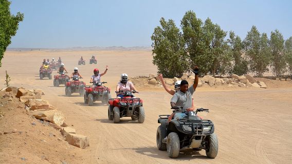 Hurghada Desert Safari on Quad Bikes With Camel for 3 Hours 