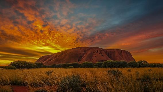 ウルル(エアーズロック)サンライズ&ロック周遊ツアー【日本語ガイド付き解説+ホテル送迎+英語音声ガイド追加可能】