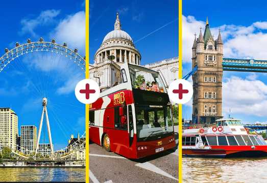 London Eye Ticket, Big Bus Hop-on Hop-Off Tour & River Cruise