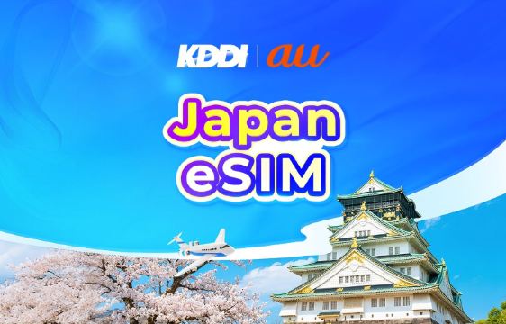 Japan au KDDI 5G eSIM | Unlimited Data | TikTok & ChatGPT Available | Calendar-Day Billing | QR code