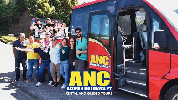 Tour panorámico de día completo Lago Sete Cidades Fogo |Granja de piñas