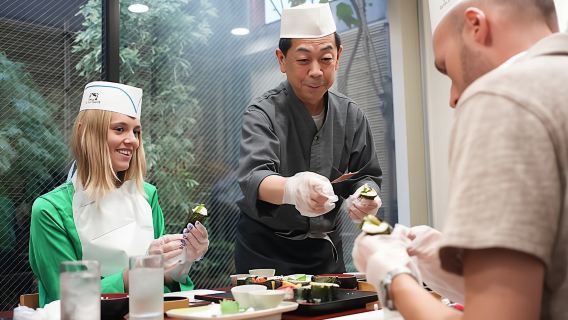 Sushi Making Class at a Century-Old Sushi Restaurant in Tokyo