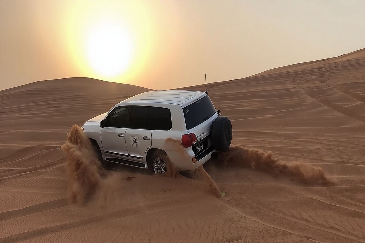 Safari nel deserto di Dubai con giro in cammello e sandboarding