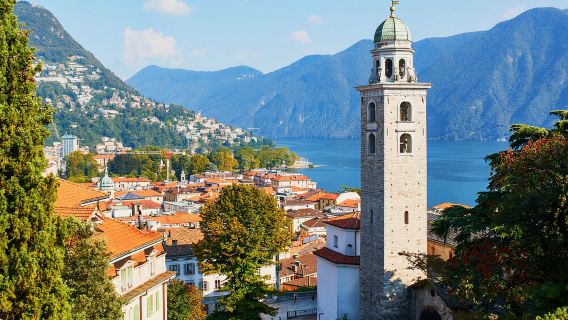 Italia Lago Como Lugano Excursión de un día B Bellagio Lugano Milán-Suiza Ida y vuelta