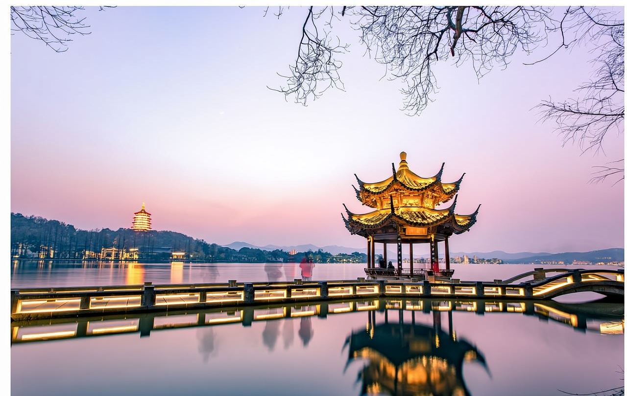 Westsee in Hangzhou, China + Stadtcharter + Abholservice (englischsprachiger Service optional)