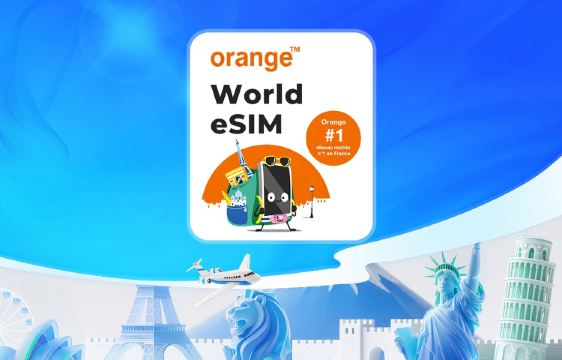 eSIM Orange World 4G/LTE | Plan de datos de 31 días: 50 MB-20 GB | Llamadas de voz + SMS | Facturación por día natural  | Código QR