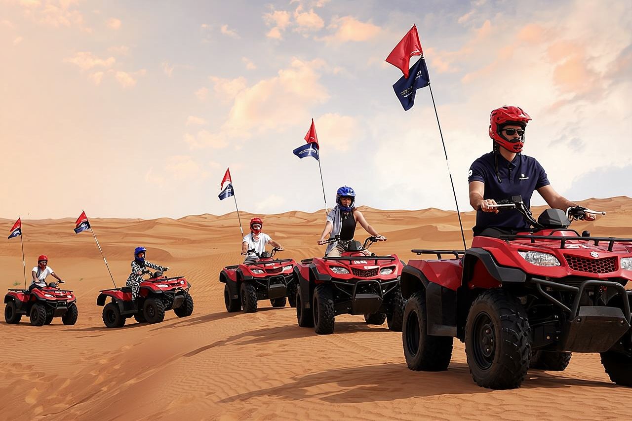Safari nel deserto di Dubai: sandboarding, quad e barbecue