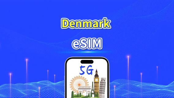 eSIM Danemark | Données haut débit | 5G/4G | Forfait journalier/données | Validité 24 heures | 1 à 30 jours | Code QR