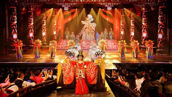 九寨千古情演出門票【可選貴賓席/觀眾席】丨黃龍九寨高鐵站接駁車丨藏餐晚宴晚會(套餐可自由選擇)