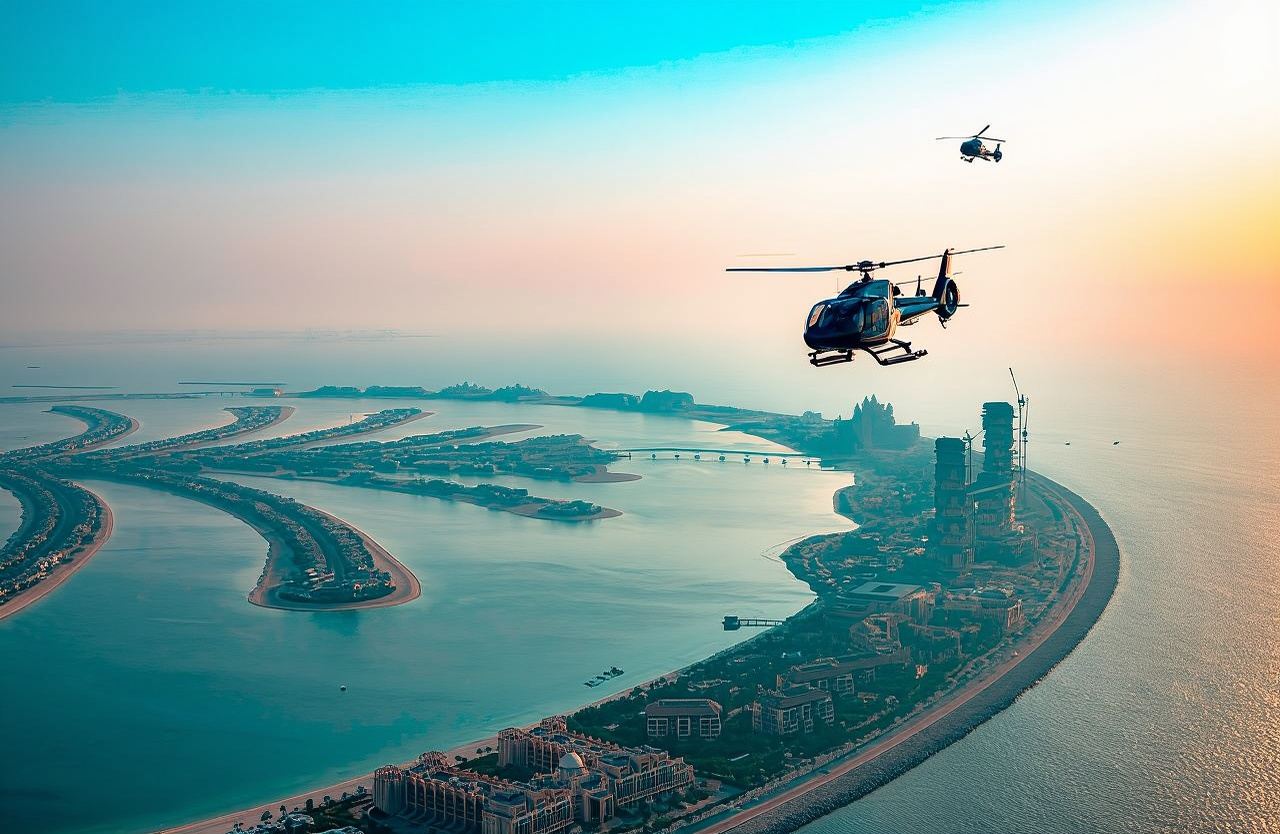 Helicopter Sightseeing over Atlantis The Palm, Dubai (12-25 min Helicopter Tour)