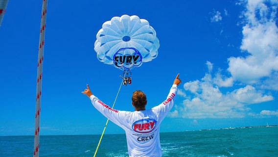 Key West Parasailing Adventure above Emerald Blue Waters
