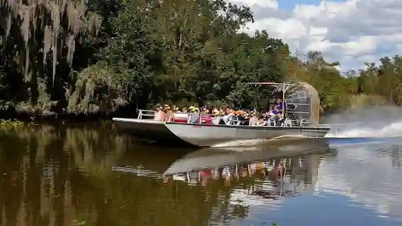 Airboat ride through the New Orleans wetlands