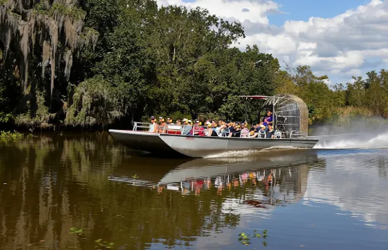 乘坐氣墊船遊覽新奧爾良濕地