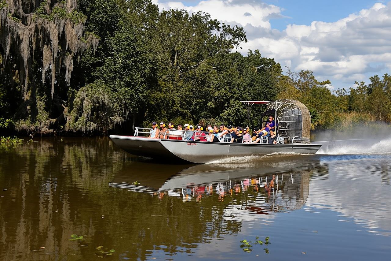 Giro in airboat attraverso le zone umide di New Orleans