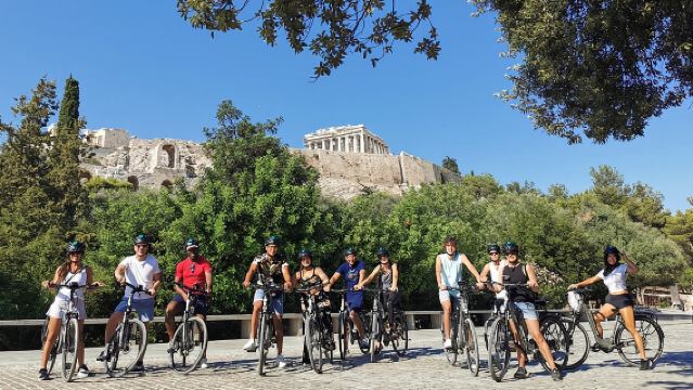 Athens Scenic Electric Bike Tour with optional Acropolis visit