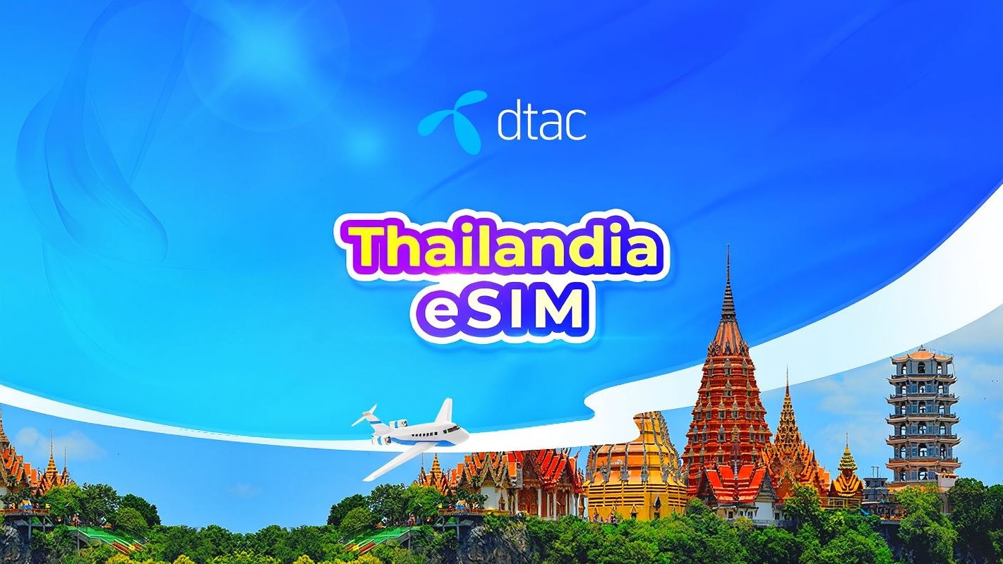eSIM Dtac 5G Thailandia | Numero di telefono locale | Dati illimitati | Validità a 24 ore | Codice QR
