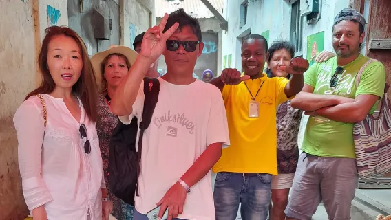 Tour a piedi della città sull'isola di Zanzibar