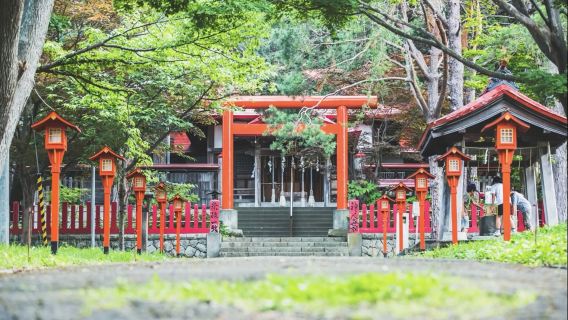 日本札幌定山溪-伏見稻荷大社-大通公園【北海道中文專車】