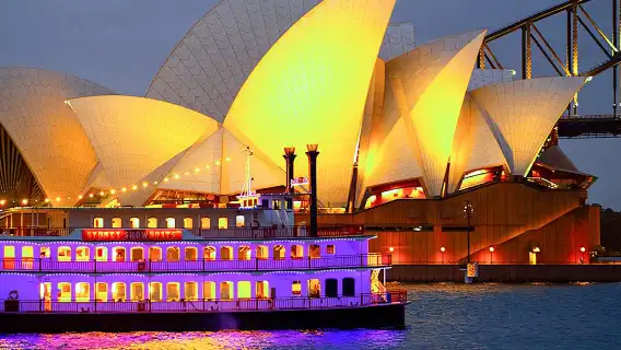 Sydney Darling Harbour Dinner Cruise Night Cruise [Starlight Dinner/Harbour Cruise/Check-in Landmark/CaptainCook Clearview Glass Roof/Reliable Window]