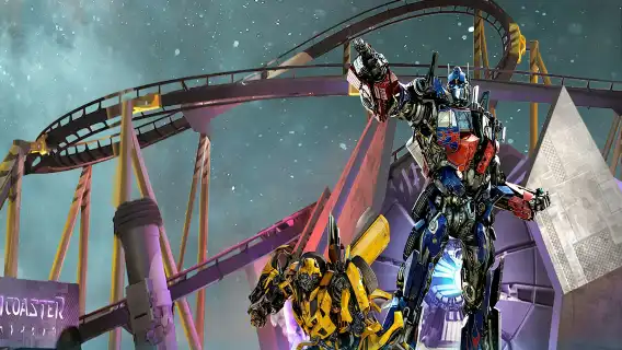 Beijing Universal Resort day tour with fast access to 10 attractions and shows, accompanied by a guide.